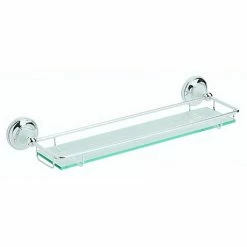 Heritage Bathrooms Heritage - Clifton Glass Gallery Shelf - Chrome - ACC08