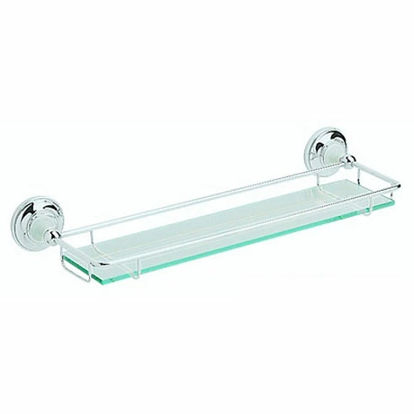 Heritage Bathrooms Heritage - Clifton Glass Gallery Shelf - Chrome - ACC08 1 Heritage Bathrooms Heritage - Clifton Glass Gallery Shelf - Chrome - ACC08