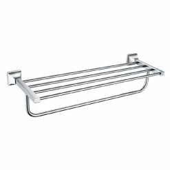 Heritage Bathrooms Heritage Chancery Double Bathroom Towel Shelf - Chrome - ACHDBTC