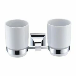 Heritage Bathrooms Heritage Chancery Double Tumbler & Holder - Chrome - ACHDTHC