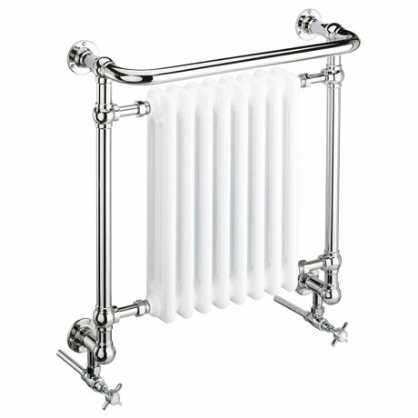 Heritage Bathrooms Heritage - Clifton Wall Mounted Heated Towel Rail With Crosshead Valves - AHC101 1 Heritage Bathrooms Heritage - Clifton Wall Mounted Heated Towel Rail With Crosshead Valves - AHC101