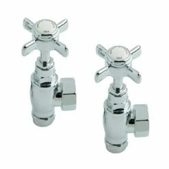 Heritage Bathrooms Heritage - Traditional Heated Towel Rail Valves - Chrome - AHC75