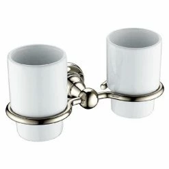 Heritage Bathrooms Heritage Holborn Double Tumbler & Holder - Vintage Gold - AHODTHG