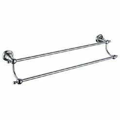 Heritage Bathrooms Heritage Holborn Double Towel Rail - Chrome - AHODTRC