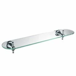 Heritage Bathrooms Heritage Holborn Single Glass Shelf - Chrome - AHOSGSC