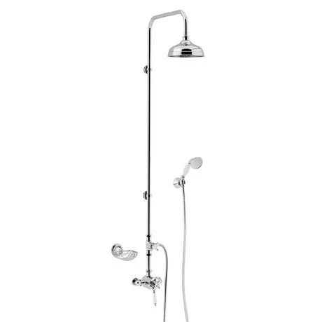 Heritage Bathrooms Heritage Avenbury Exposed Shower with Deluxe Fixed Riser Kit & Diverter to Handset - AVEDUAL01 Heritage Bathrooms Heritage Avenbury Exposed Shower With Deluxe Fixed Riser Kit & Diverter To Handset - AVEDUAL01 -Heritage Bathrooms shop AVEDUAL01 P