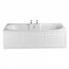 Heritage Bathrooms Heritage Dorchester Double Ended 2TH Bath With Solid Skin (1800x800mm)