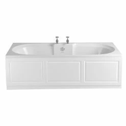 Heritage Bathrooms Heritage Dorchester Double Ended 2TH Bath With Solid Skin (1800x800mm)