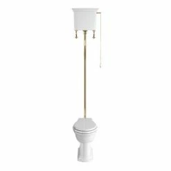 Heritage Bathrooms Heritage - Blenheim High-level WC & Gold Flush Pack