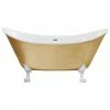 Heritage Bathrooms Heritage Lyddington Freestanding Acrylic Bath (1730 X 750mm) With Feet - Gold Effect