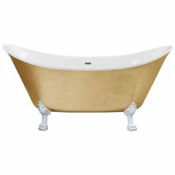 Heritage Bathrooms Heritage Lyddington Freestanding Acrylic Bath (1730 X 750mm) With Feet - Gold Effect