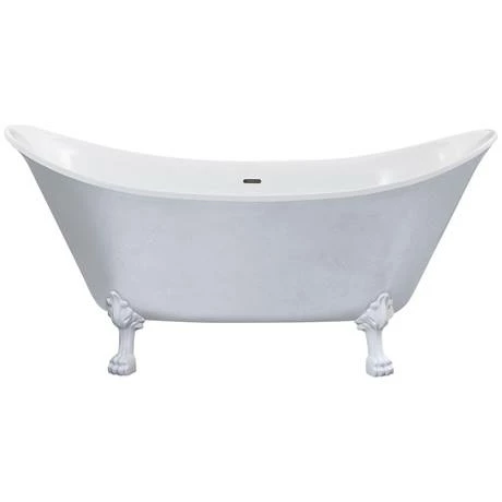 Heritage Bathrooms Heritage Lyddington Freestanding Acrylic Bath (1730 x 750mm) with Feet - Stainless Steel Effect Heritage Bathrooms Heritage Lyddington Freestanding Acrylic Bath (1730 X 750mm) With Feet - Stainless Steel Effect -Heritage Bathrooms shop BLYFS00STL D3 460