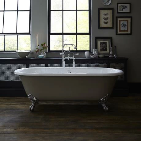 Heritage Bathrooms Heritage Buckingham Roll Top Cast Iron Bath (1700x770mm) with Feet Heritage Bathrooms Heritage Buckingham Roll Top Cast Iron Bath (1700x770mm) With Feet -Heritage Bathrooms shop BRT80 D1 460