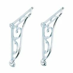 Heritage Bathrooms Heritage - Ornate Brackets - Chrome - CPC30
