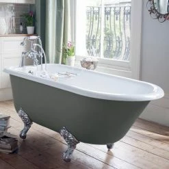 Heritage Bathrooms Heritage Essex 2TH Roll Top Cast Iron Bath (1700x770mm) With Feet 4 Heritage Bathrooms Heritage Essex 2TH Roll Top Cast Iron Bath (1700x770mm) With Feet -Heritage Bathrooms shop ESSEX 2TH BATH D5 460