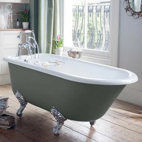 Heritage Bathrooms Heritage Essex 2TH Roll Top Cast Iron Bath (1700x770mm) with Feet Heritage Bathrooms Heritage Essex 2TH Roll Top Cast Iron Bath (1700x770mm) With Feet -Heritage Bathrooms shop ESSEX 2TH BATH D5 460