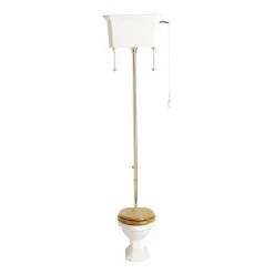 Heritage Bathrooms Heritage - Granley High-level WC & Gold Flush Pack