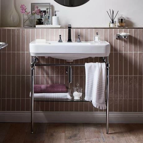 Heritage Bathrooms Heritage Abingdon 800mm Large Wynwood Basin & Washstand - Chrome 2 Heritage Bathrooms Heritage Abingdon 800mm Large Wynwood Basin & Washstand - Chrome - Image 2