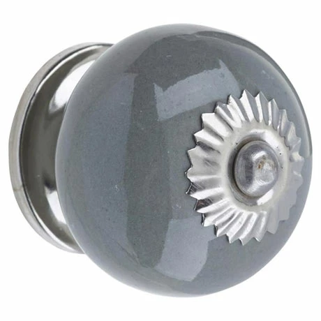 Heritage Bathrooms Heritage Ceramic Door Knob Grey - FKNCE02 1 Heritage Bathrooms Heritage Ceramic Door Knob Grey - FKNCE02