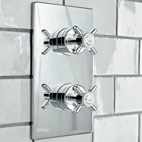 Heritage Bathrooms Heritage - Dawlish Dual Control Recessed Valve - Chrome - SDC04 2 Heritage Bathrooms Heritage - Dawlish Dual Control Recessed Valve - Chrome - SDC04 - Image 2