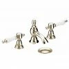 Heritage Bathrooms Heritage - Glastonbury 3 Hole Basin Mixer With Pop-up Waste - Vintage Gold - TGRG06