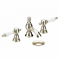 Heritage Bathrooms Heritage - Glastonbury 3 Hole Basin Mixer With Pop-up Waste - Vintage Gold - TGRG06