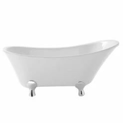 Heritage Bathrooms Heritage Grantham Freestanding Slipper Bath With Feet (1550x670mm)