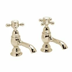 Heritage Bathrooms Heritage - Hartlebury Basin Pillar Taps - Vintage Gold - THRG00
