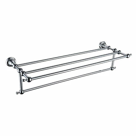 Heritage Bathrooms Heritage Holborn Double Bathroom Towel Shelf - Chrome - AHODBTC 1 Heritage Bathrooms Heritage Holborn Double Bathroom Towel Shelf - Chrome - AHODBTC