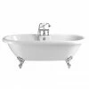 Heritage Bathrooms Heritage Oban Double Ended Roll Top Bath With Feet (1760x790mm)