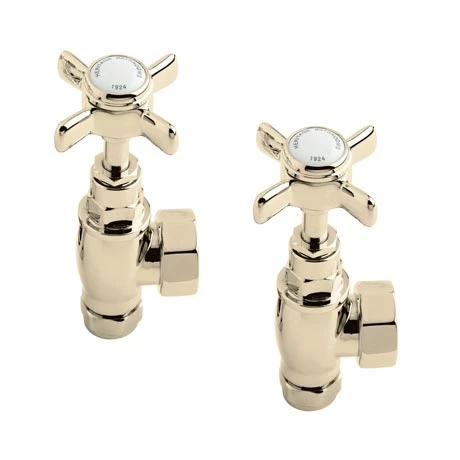 Heritage Bathrooms Heritage - Traditional Heated Towel Rail Valves - Vintage Gold - AHA75 1 Heritage Bathrooms Heritage - Traditional Heated Towel Rail Valves - Vintage Gold - AHA75