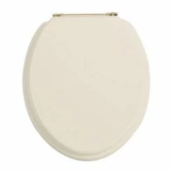 Heritage Bathrooms Heritage - Standard Toilet Seat With Gold Hinges - Various Colour Options