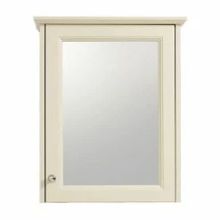 Heritage Bathrooms Heritage - Caversham Single Door Mirrored Wall Cabinet With Chrome Handle - Various Colour Options