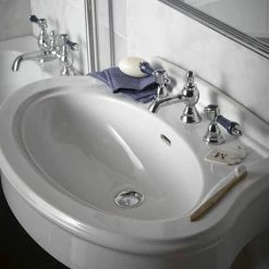 Heritage Bathrooms Heritage Claverton Standard Basin & Pedestal 3 Heritage Bathrooms Heritage Claverton Standard Basin & Pedestal -Heritage Bathrooms shop PCLW053 PCLW09 D1 460