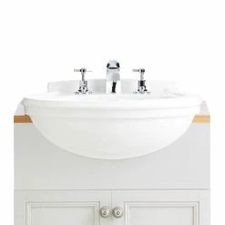 Heritage Bathrooms Heritage Claverton Medium Semi-Recessed Basin