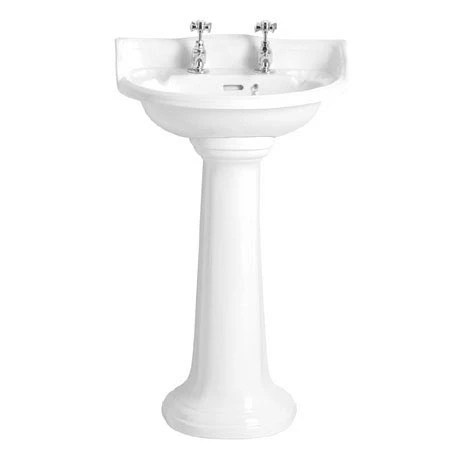 Heritage Bathrooms Heritage - Dorchester Cloakroom Basin & Pedestal - 1 or 2 Tap Hole Options Heritage Bathrooms Heritage - Dorchester Cloakroom Basin & Pedestal - 1 Or 2 Tap Hole Options -Heritage Bathrooms shop PDW071 PDW09CL P