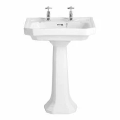 Heritage Bathrooms Heritage - Granley Deco 2TH Basin & Pedestal