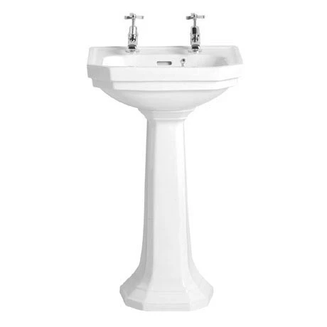 Heritage Bathrooms Heritage - Granley Deco 2TH Cloakroom Basin & Pedestal Heritage Bathrooms Heritage - Granley Deco 2TH Cloakroom Basin & Pedestal -Heritage Bathrooms shop PGDW07 PGRW09 P 1