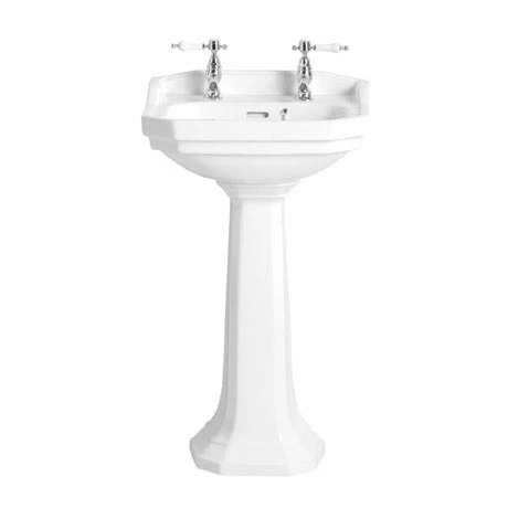 Heritage Bathrooms Heritage - Granley Cloakroom Basin & Pedestal - 1 Or 2 Tap Hole Options 1 Heritage Bathrooms Heritage - Granley Cloakroom Basin & Pedestal - 1 Or 2 Tap Hole Options