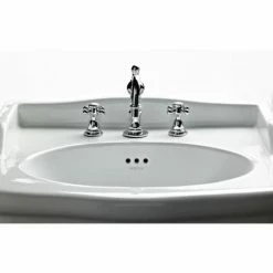 Heritage Bathrooms Heritage - New Victoria 3TH Standard Basin & Pedestal -Heritage Bathrooms shop PVEW063 PVEW10 D2 460