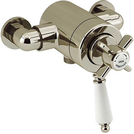 Heritage Bathrooms Heritage Dawlish Exposed Shower Valve With Bottom Outlet Connection - Vintage Gold 1 Heritage Bathrooms Heritage Dawlish Exposed Shower Valve With Bottom Outlet Connection - Vintage Gold