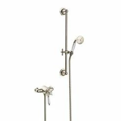 Heritage Bathrooms Heritage Dawlish Exposed Shower With Premium Flexible Riser Kit - Vintage Gold - SDCDUAL10