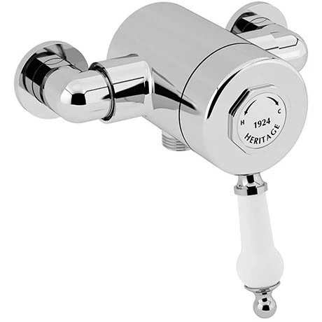 Heritage Bathrooms Heritage Glastonbury Exposed Sequential Shower Valve With Bottom Outlet Connection - Chrome - SGCB03 1 Heritage Bathrooms Heritage Glastonbury Exposed Sequential Shower Valve With Bottom Outlet Connection - Chrome - SGCB03