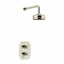 Heritage Bathrooms Heritage Glastonbury Recessed Shower With Premium Fixed Head Kit - Vintage Gold - SGDUAL02