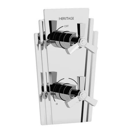 Heritage Bathrooms Heritage Gracechurch Recessed Shower With Deluxe Fixed Head Kit - Chrome - SGRDDUAL02 2 Heritage Bathrooms Heritage Gracechurch Recessed Shower With Deluxe Fixed Head Kit - Chrome - SGRDDUAL02 - Image 2
