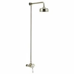 Heritage Bathrooms Heritage Glastonbury Exposed Shower With Premium Fixed Riser Kit - Vintage Gold - SGSIN04