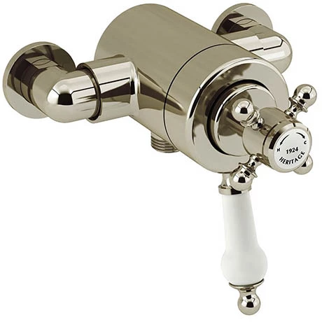 Heritage Bathrooms Heritage Hartlebury Exposed Shower Valve With Bottom Outlet Connection - Vintage Gold - SHDAB02 1 Heritage Bathrooms Heritage Hartlebury Exposed Shower Valve With Bottom Outlet Connection - Vintage Gold - SHDAB02