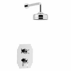 Heritage Bathrooms Heritage Hartlebury Recessed Shower With Premium Fixed Head Kit - Chrome - SHDDUAL03