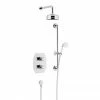 Heritage Bathrooms Heritage Hartlebury Recessed Shower With Premium Fixed Head And Flexible Riser Kit - Chrome - SHDDUAL05