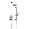 Heritage Bathrooms Heritage Hartlebury Recessed Shower With Premium Fixed Head And Flexible Riser Kit - Vintage Gold - SHDDUAL06